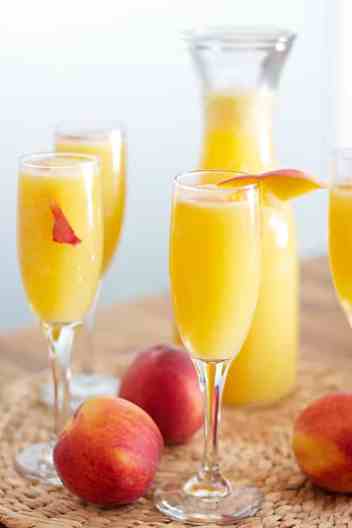 peach mimosas